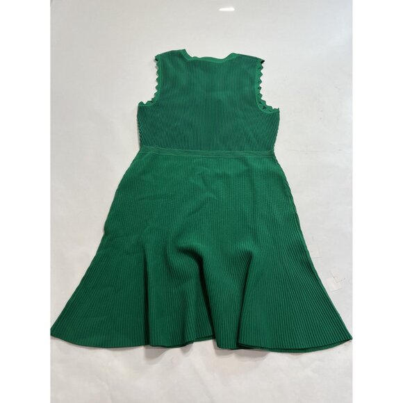 Diane von Furstenberg Adi Mini Dress in Emerald & Avalon Teal - Picture 4 of 5